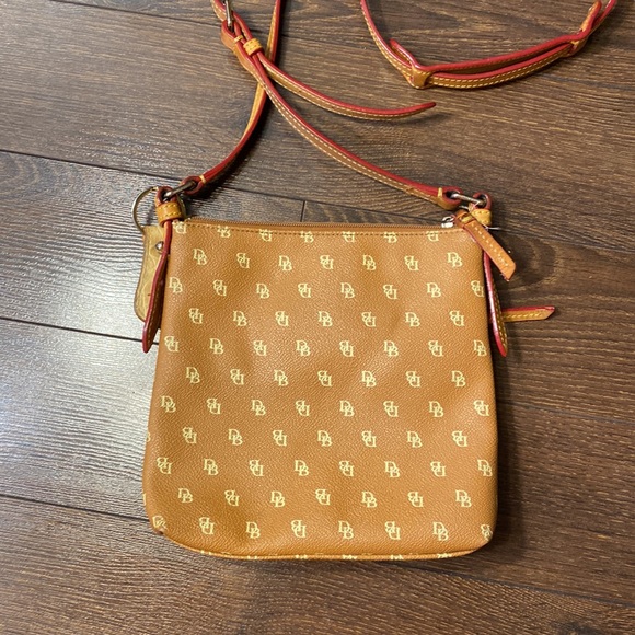 Dooney & Bourke Signature Monogram Crossbody Leather Bag - Picture 9 of 14